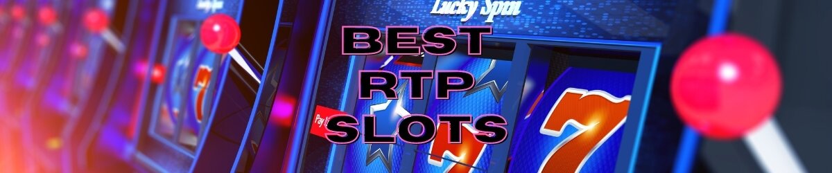 Best RTP slots text centered with slots imagery in background