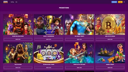 Promotions page at SuperSlots