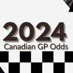2024 Canadian GP Odds text centered, Max Verstappen and other F1 drivers to left and right