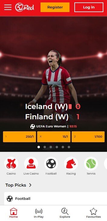 32 red sportsbook mobile