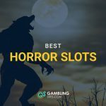 Werewolf howling at moon background