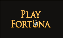 Play Fortuna Casino logo, gold text on black background