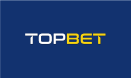 TopBet logo, white and yellow text on a dark blue background