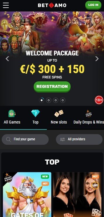 betamo casino homepage