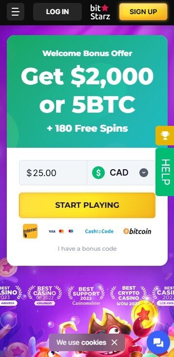 bitstarz casino mobile homepage