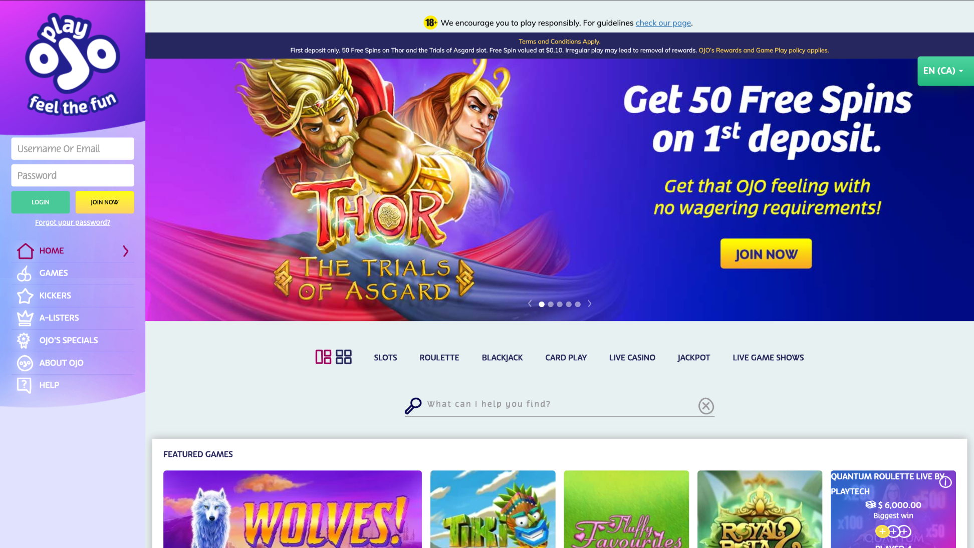 playojo casino_homepage