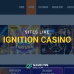 Feature image with text reading “Sites Like Ignition Casino” over the Ignition Casino website.