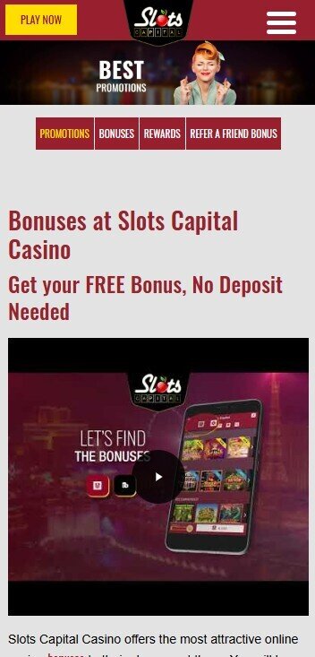 slots capital online promotions