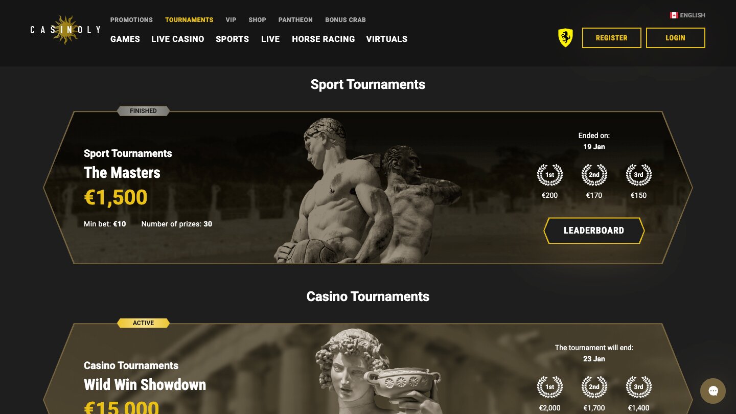 casinoly casino desktop tournament