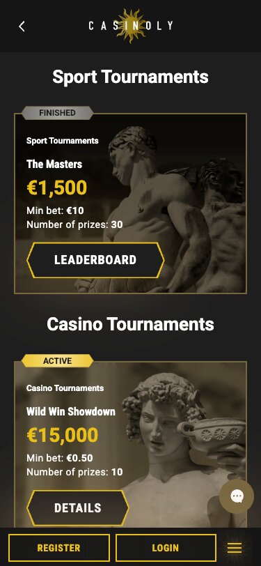 casinoly casino mobile tournament