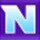 Nova Jackpot favicon, light blue logo on purple background
