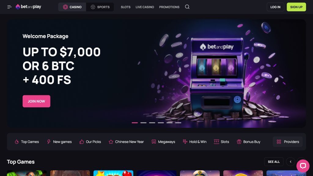 Betandplay Homepage Screenshot