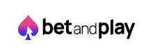 Betandplay logo, pink and purple logo with black text on white background