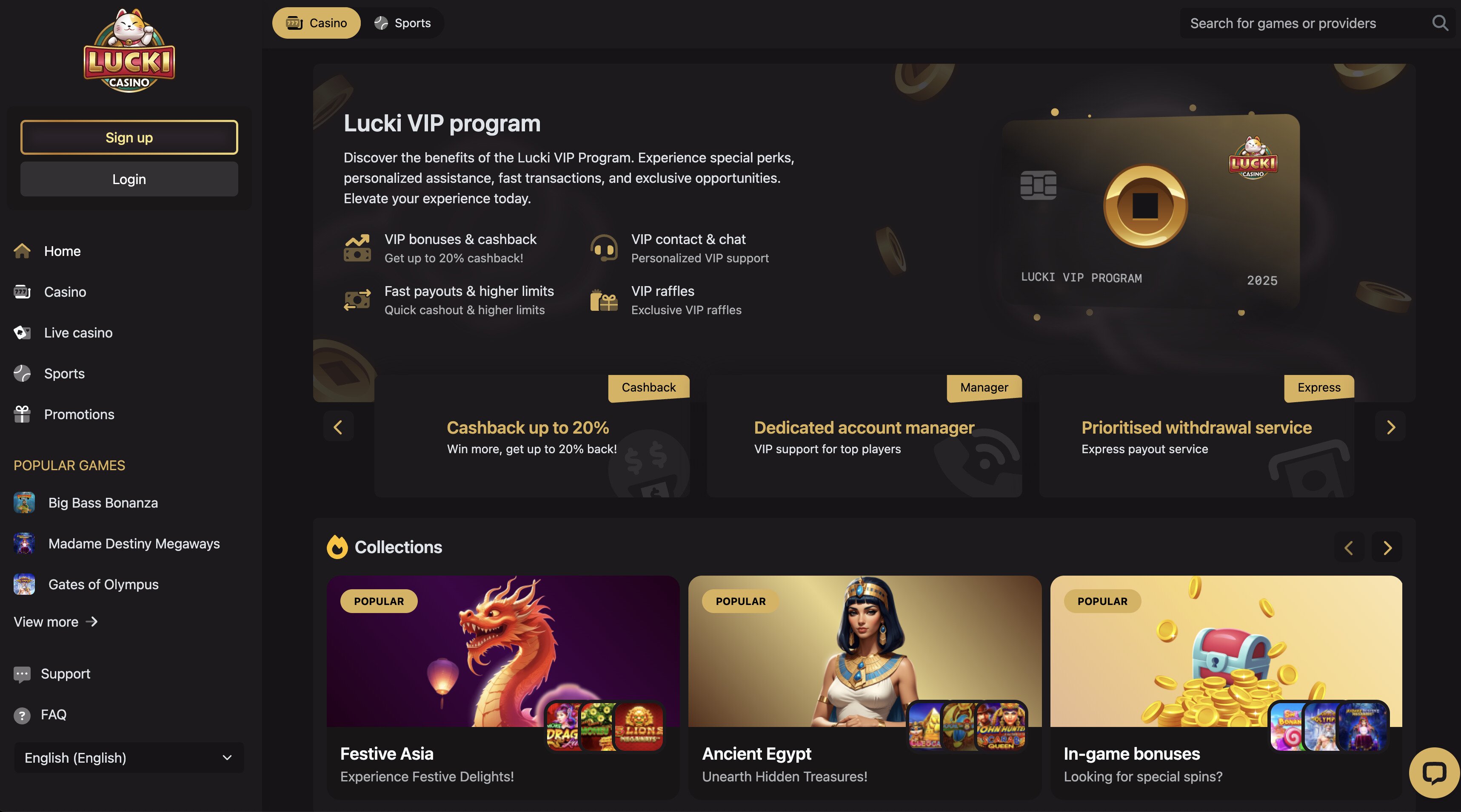 Lucki Casino VIP Program