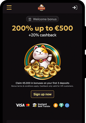 Lucki Casino mobile banner