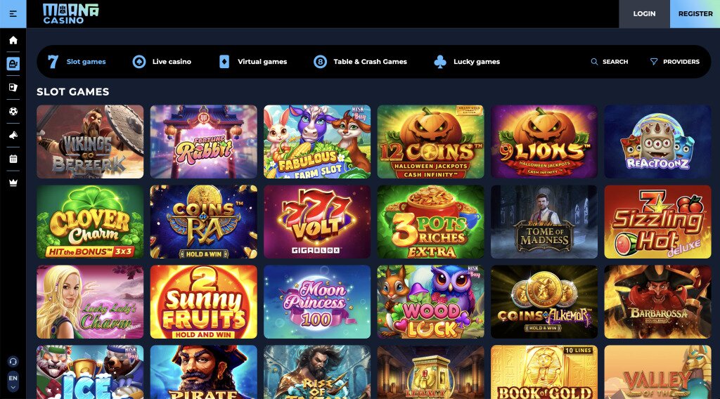 Moana Casino Games Page Screenshot