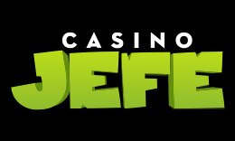 CasinoJEFE logo, white and green text on black background