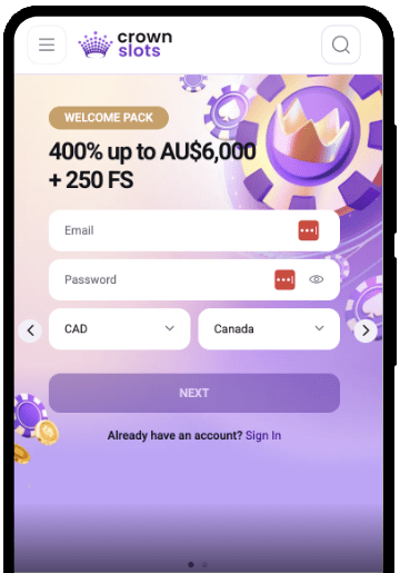 Crown Slots Mobile Screenshot