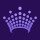 Crown Slots favicon, light purple logo on dark purple background