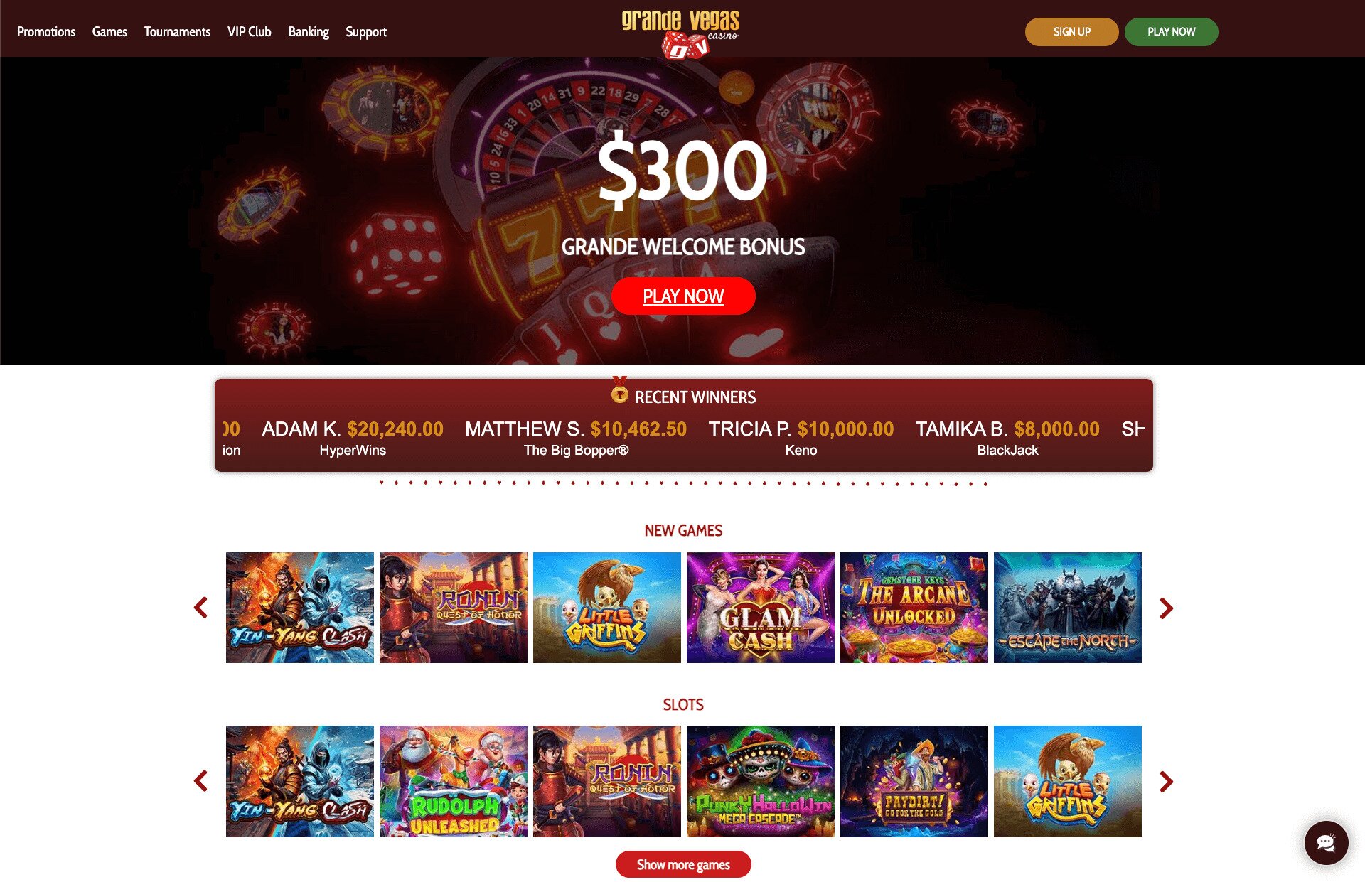 Grande Vegas Casino Games