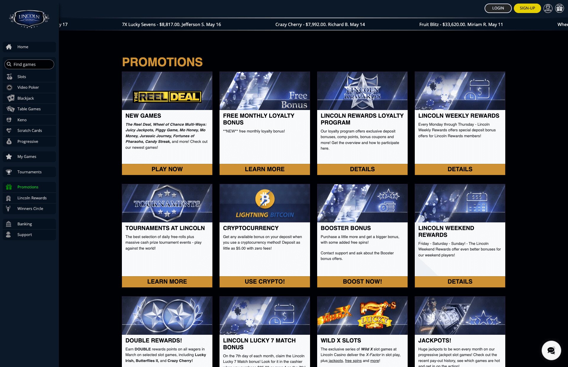 Lincoln Casino Promotions