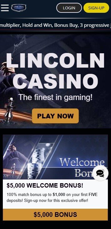 lincoln casino mobile homepage
