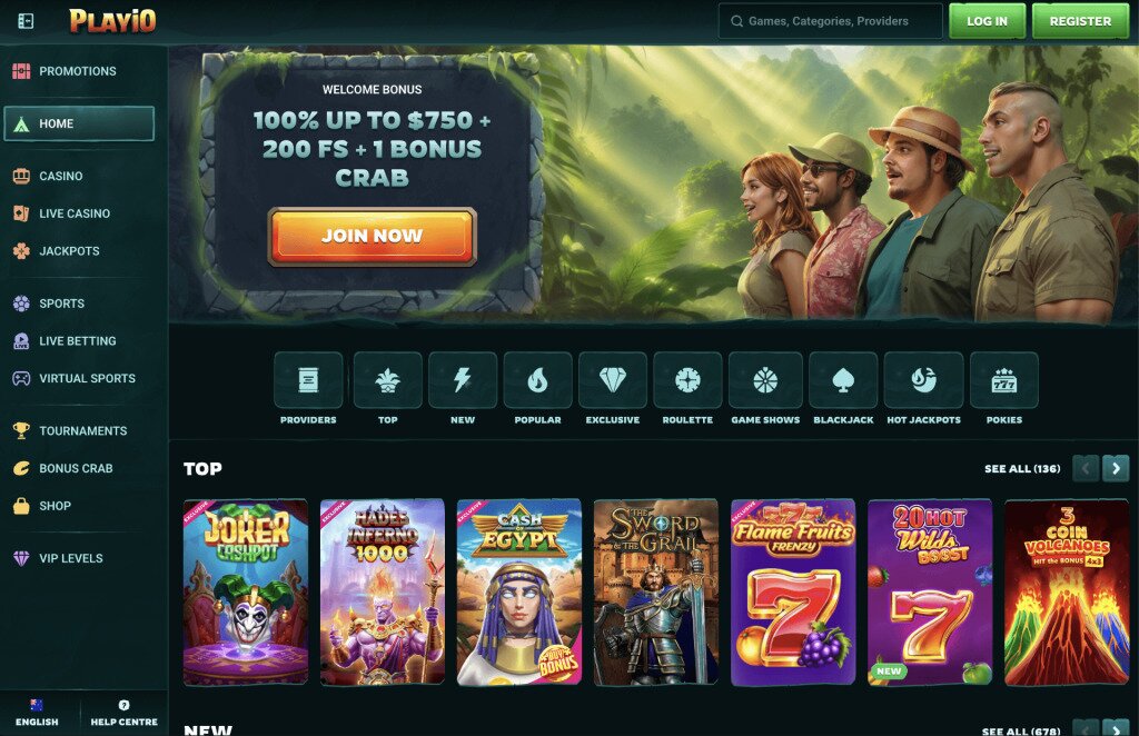 Playio Casino Lobby
