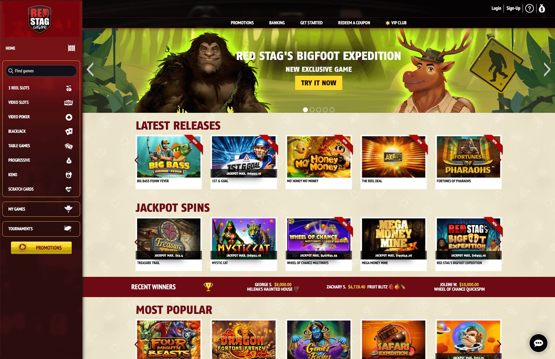 Red Stag Casino Games