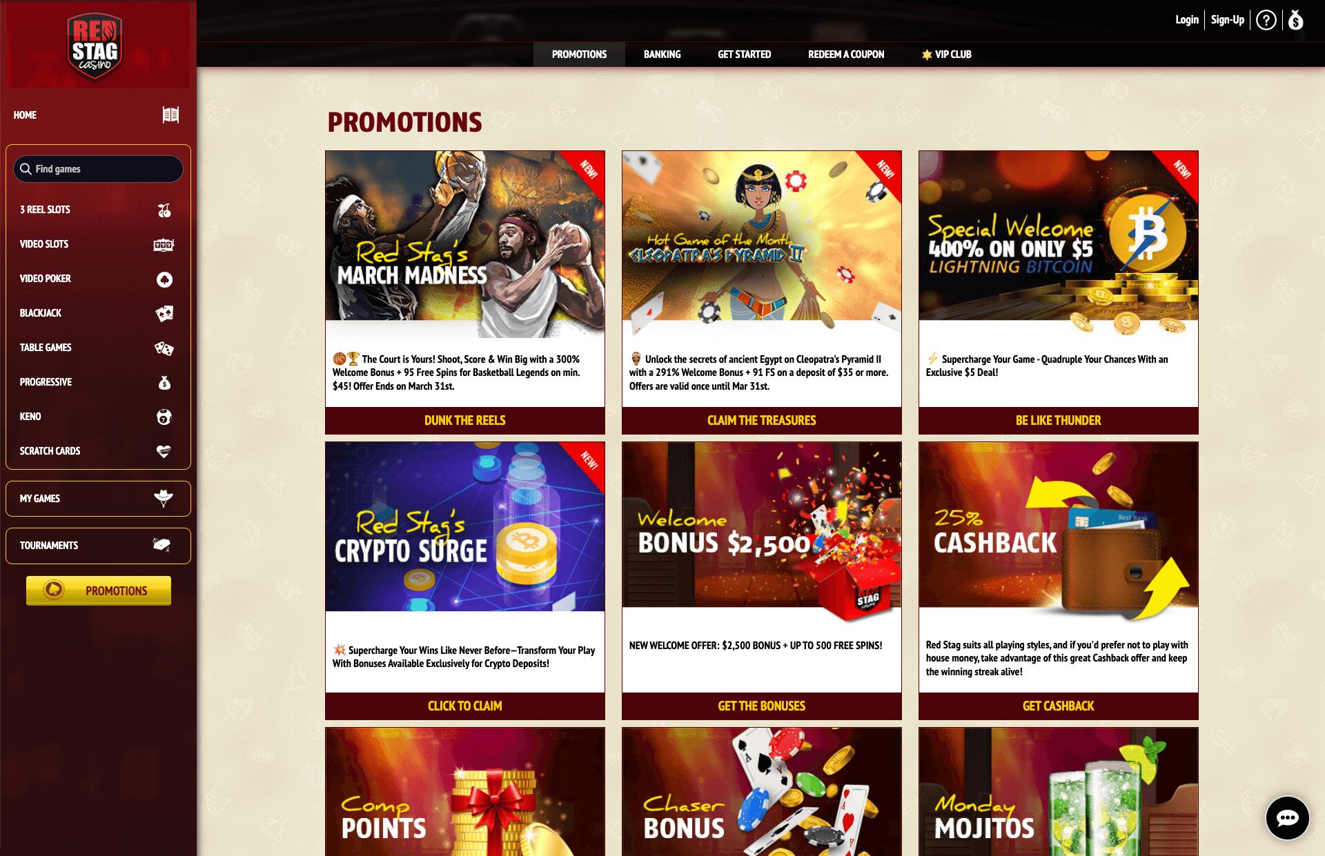 Red Stag Casino Promotions