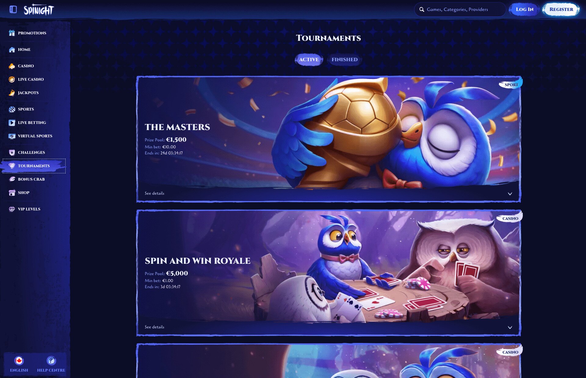 Spinight Casino Tournaments