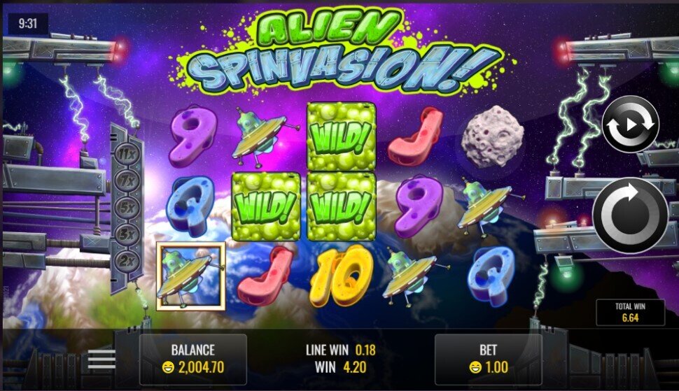 Alien spinvasion slot