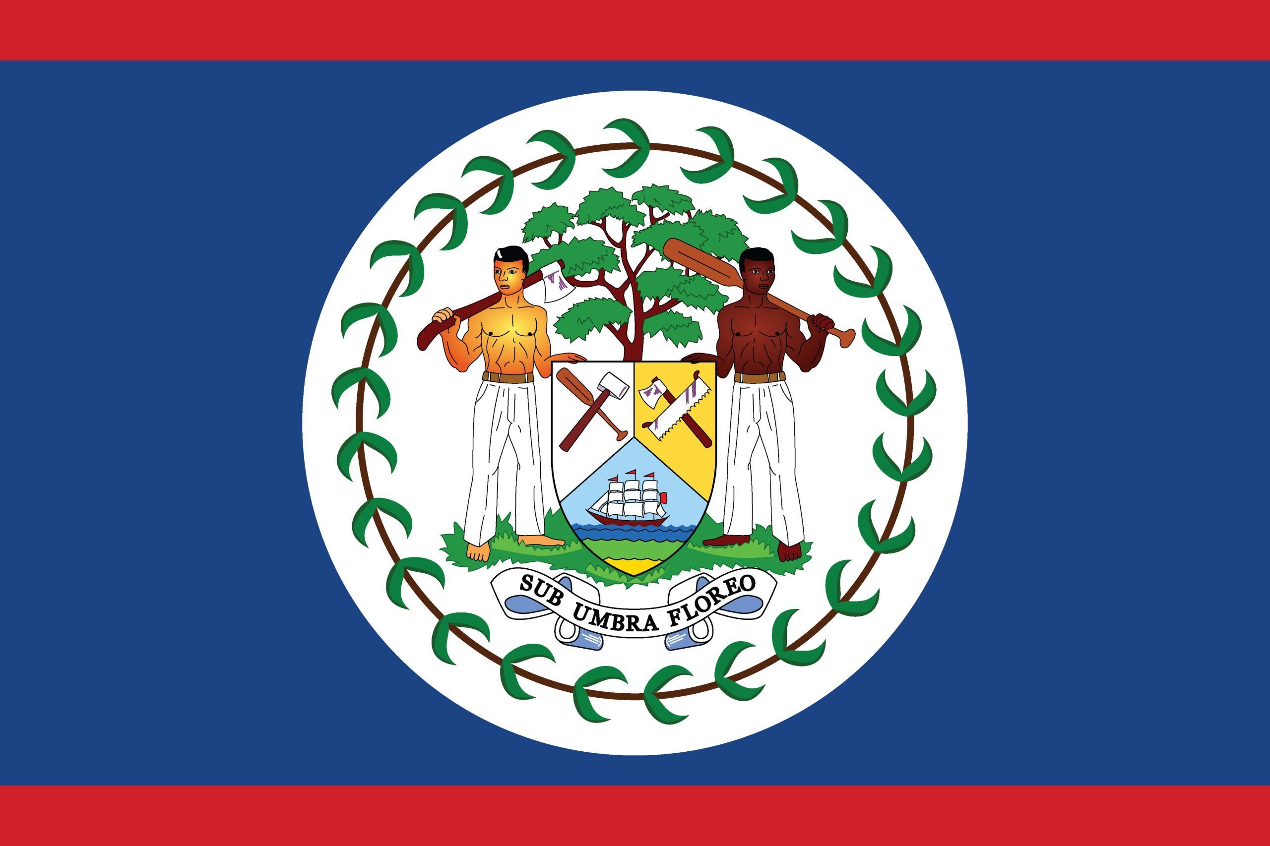 Belize flag.