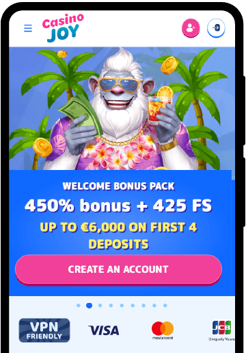 Casinojoy mobile screenshot