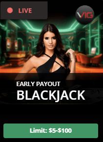 early payout blackjack