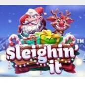 Sleighin it slot logo