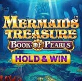 Mermaids treasure book of pearls slot game logo