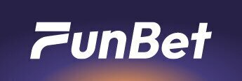 FunBet logo, white text on purple and orange background