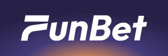 FunBet logo, white text on purple and orange background