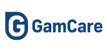 GamCare logo, blue logo on white background