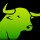 Raging Bull Slots favicon, green logo on black background