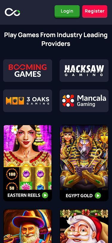 Vegas Coins Mobile Games Page Screenshot