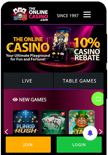 The Online Casino mobile screenshot