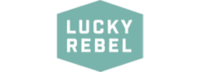 Teal Lucky Rebel logo on white background