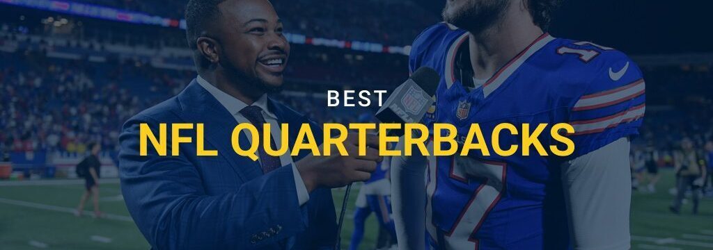 Buffalo Bills Josh Allen doing on field interview