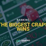 craps table with dice