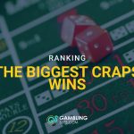craps table with dice