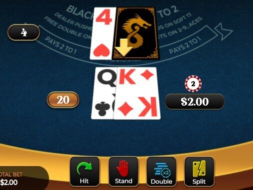 free bet blackjack check hand