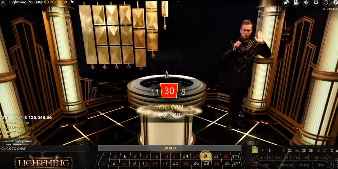 lightning roulette results