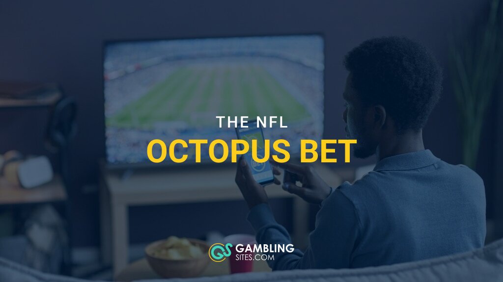 man watching football and betting on sports on phone