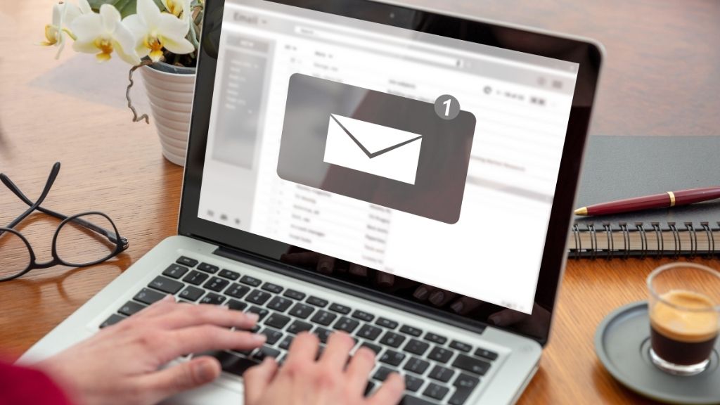 someone sending an email